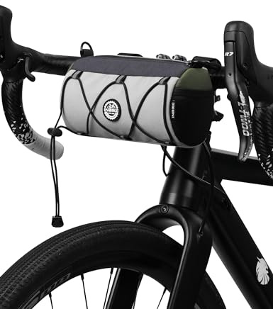 INBIKE Fahrrad Lenkertasche Satteltasche Multifunktionale Fahrradtasche Lenker Aufbewahrungstasche mit Schultergurt für MTB, Rennrad Schwarz ca.1,8L Khaki