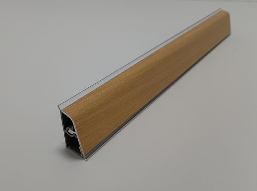 Generico Alzatina per Piani da Cucina in PVC, spalletta per Top con la seguente Misura= 2 Metri lineari Compresa di 1 Tappo SX, 1 Tappo DX, 1 Angolo SX, 1 Angolo DX. (Vari Colori) (1, faggio)