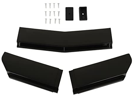 XTevu 5Pcs Pare-Chocs Avant Lèvre Menton Spoiler Splitter Diffuseur Protecteur Barrages d'air, 110 à 140cm Kit Universel de Carrosserie de Lèvre de Voiture pour Modification (Carbon Fiber Style)