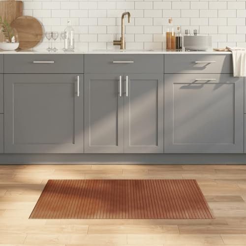 UJCHVHN Dekor-Teppich, rechteckig, braun, 60 x 100 cm, Bambus-Teppiche