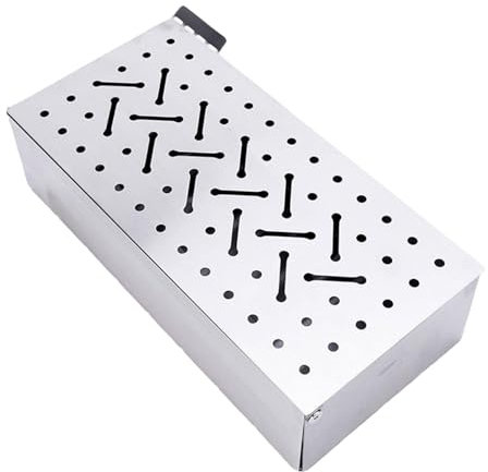 FLCPJGV BBQ Smoker Box BBQ Zubehör, Edelstahl, Tragbare Universal Tops Grill Smoker Box Outdoor Grill BBQ Box für Gasgrill