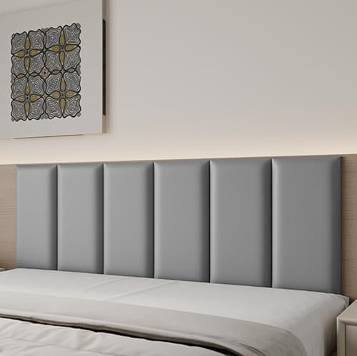 Gepolsterte Wandaufkleber, 6Er-Set, Selbstklebende Wandkissen, Kollisionssichere 3D-Weichpaneele, Schlafzimmer-Wandaufkleber,005,20 * 40cm