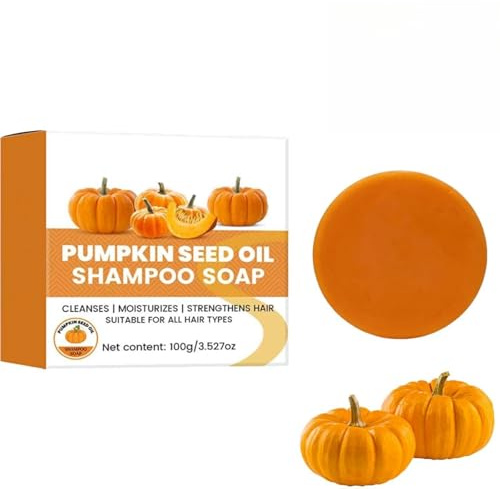 Prldm Shampoo Solido e balsamo alla Zucca Shampoo Solido nutriente, riparatore e idratante all'olio di Semi di Zucca per Capelli Sottili