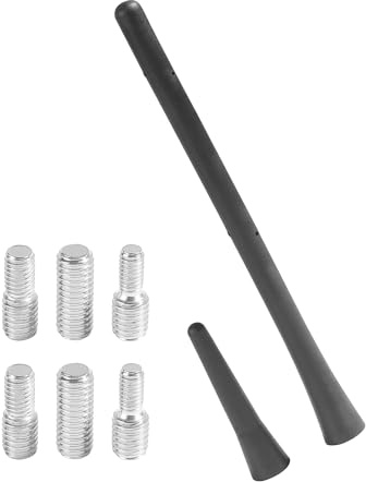 Flaconi 2PCS Autoantenne,Auto Antenne Kurz,Antenne Auto,Auto Antenne Dach,KFZ Antenne von 6,5cm und 18cm mit 6 Verbindungsschrauben,Geeignet für die Meisten Autos, Schräghecklimousinen,SUVs,LKWs