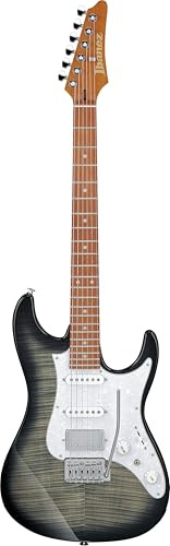 Ibanez AZ22S1F-TKS Transparent Black Sunburst E-Gitarre | Hals aus geröstetem Ahorn und Jatoba-Griffbrett, transparent, schwarz, Sunburst