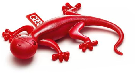 Audi 85H087009F Duftgecko blumig-herb Lufterfrischer Gecko Duftspender, rot