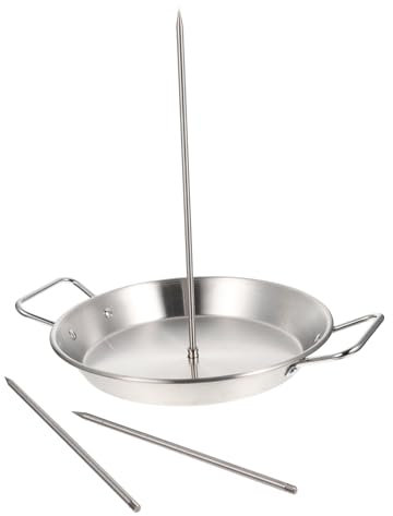 TOYANDONA 1 Set Griglia per Barbecue Grattugiare Accessori per Grigliate Griglie All'aperto Verticale Spiedo Portatile Piccolo Grill Skewer Griglia da Picnic Argento Acciaio Inossidabile