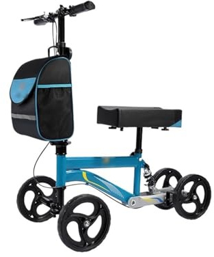 Gehgestell Rollator for Senioren mit gepolstertem Sitz, Höhenverstellung, 8-Zoll-Rädern, zusammenklappbare, leichte Gehhilfe Gehhilfen für Senioren(Blue)