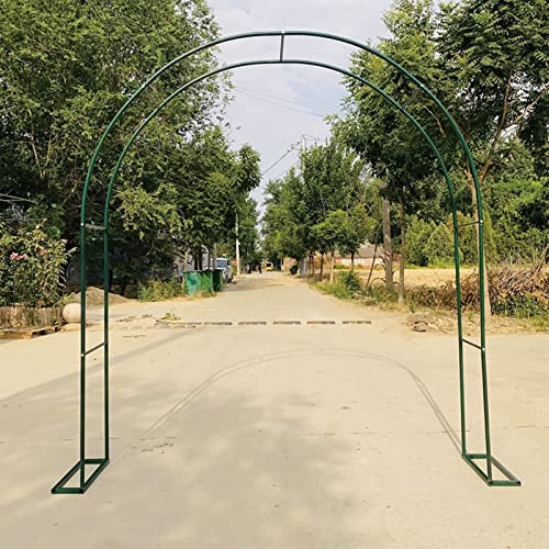 Metall-Gartenbogen, Rosenspalier, extra breit, Gartenlaube, Torbogen, Rosenbogen, für Garten, Rasen, Hinterhof, Terrasse, mit Sockel, wetterbeständig, Rosenbögen, Hochzeitsbogen