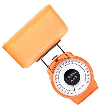 Toyvian Mechanische Küchenwaage Tragbar und Leicht aus Kunststoff ohne Batterie 1kg Kapazität Analoge Küchenbalance Zufällige Farbe zum Backen und Kochen in Küche
