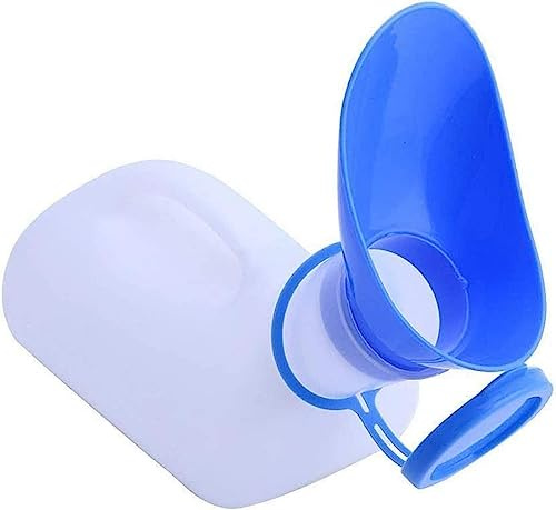 Urinario masculino, Urinario portátil de emergencia for hombre y mujer, botella con tapa de 1000 ml