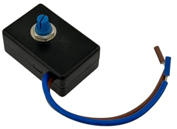 Drehdimmer Dimmer mit Drehschalter LD-610 mit Kabel für Wolfram Glühlampen 25-150W, LED 3-25W, schwarz