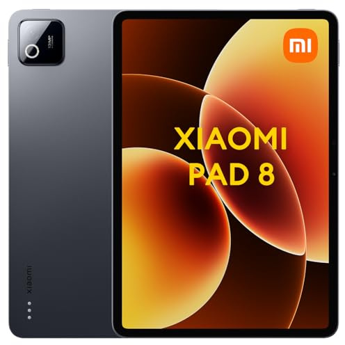 XIAOMI Pad 8 - Tablet de 11.2 3.2K (Snapdragon 8s Gen 4, 8GB de RAM, 128GB de ROM, WiFi 7, 1 año de garantía Extra, batería de 9200 mAh, Cargador no Incluido), Gris (Versión ES)