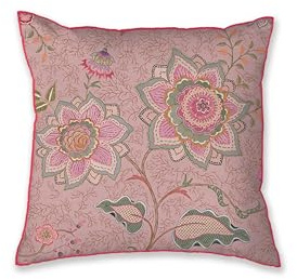 Pip Studio Mumbai Morning Square Cushion Zierkissen - 53 x 53 cm cm - Baumwolle - Rosa