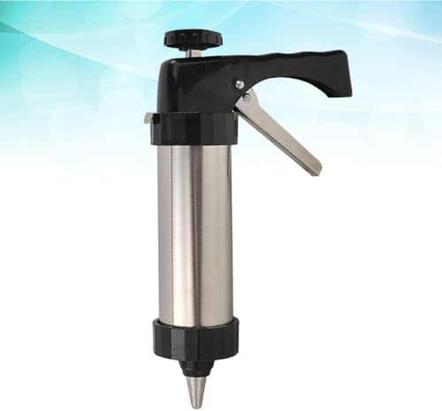 CALLARON Siringa per Dolci in Acciaio Inox Multifunzione 8 Beccucci e 8 Piastre per Biscotti, Facile da Usare e Pulire, per Cucina e Pasticceria Riutilizzabile