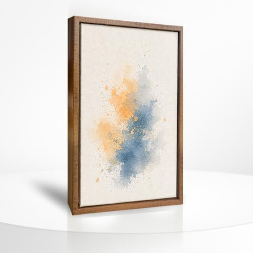 DynamiX Leinwand mit Rahmen 20 × 30 cm – DIY Malset, sofort aufhängbar, für Acryl & Aquarell, stilvolle Wanddekoration & Geschenkidee (Walnuss Dunkel)