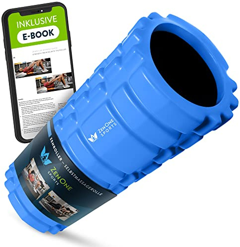 ZenOne Sports® Faszienrolle - Ideal für Massage, Rehabilitation & Aktivierung I Massage-Rolle für Wirbelsäule, Rücken, Beine & Mehr I Faszienrolle Wirbelsäule, Foam Roller mit Workout Guide