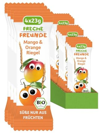 FRECHE FREUNDE Bio Frucht-Riegel Mango & Orange ab 1 Jahr, 6 x (4x23g)
