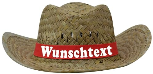 CrazyShirt Strohhut mit Wunschaufdruck auf Hutband