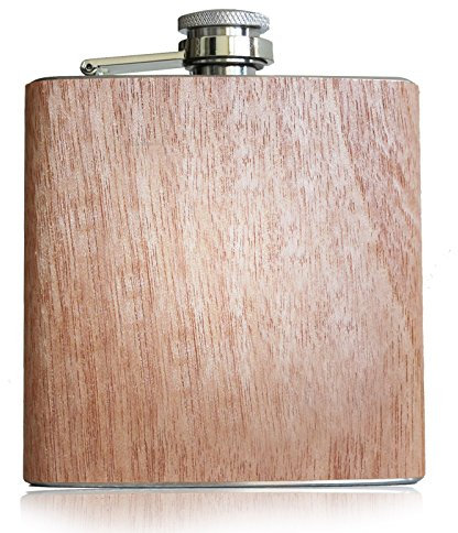Pixelstudio Petaca de madera, 180 ml, original y de alta calidad para alcohol