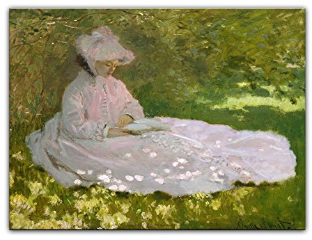 Bilderdepot24 Kunstdruck Poster - Claude Monet Die Lesende 60x40 cm ca. A2 - Alte Meister Bild ohne Rahmen