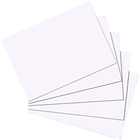 Herlitz Karteikarte eingeschweißt mit Aufreißfaden (Weiß | 4er Pack, A6 blanko)
