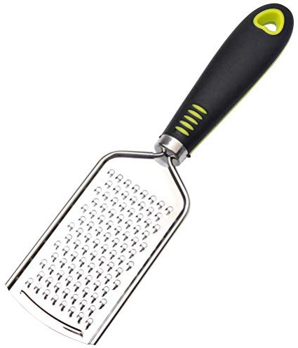 Nuoshen Râpe à Fromage, 6 x 24.5 cm Zesteur Professionnel en Acier Inoxydable Râpeuse Cuisine avec Poignée Silicone pour Vegetables Fruits Citrons Chocolates