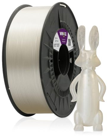 WINKLE PETG Filament 2.85mm Transparent, 1kg Spule, 3D Drucker Filament Kompatibel mit FDM Druckern, 3D-Druckmaterialien, Maßgenauigkeit +/- 0.05mm, Schlagfest, Leicht zu Bedrucken