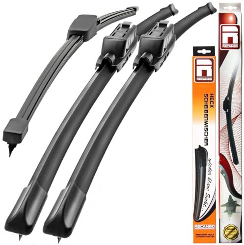 Recambo SCHEIBENWISCHER VORNE + HINTEN kompatibel für VW POLO | 9N | BJ 2005-2009 (3er Set: 525mm / 425mm / 275mm)