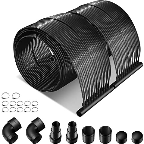COSTWAY Chauffage Solaire pour Piscines 2 Panneaux de 500 x 75 cm | Chauffe-Piscine Solaire en PE Résistant aux Intempéries avec Absorption de Chaleur