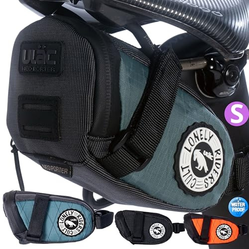 Bolsa Sillín Bicicleta Pequeña Impermeable 0.6L Radtail Go Ultraligera 86g Compacta Cremallera Resistente Velcro Seguridad Mosquetón Integrado Bolsillo Interno Soporte Luz Trasera MTB Carretera E-Bike