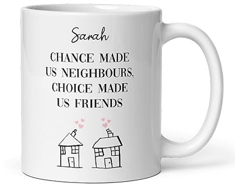 Confidently Quirky - Personalised Neighbour to Friends Mug, Gift for Neighbour, Neighbour Birthday, Neighbours Moving Away, Thank You Neighbours Cup