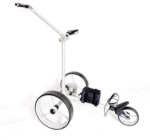 GolfTed GT-AN Carro de Golf eléctrico de Aluminio Ligero sin Mando a Distancia y 12 Accesorios (Plegable)