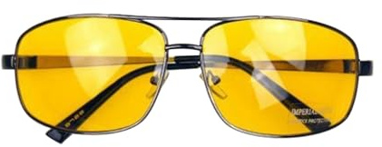 Holibanna Polarisierte Nachtsichtbrille Mit Metallrahmen Uv400 Schutz Nachtfahrbrille Für Herren Autofahren Reduziert Blendung Entspannt Die Augen