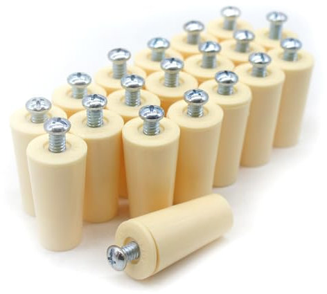 DOJA Barcelona | Butée Volet Roulant | 20 Pieces | Butoir Volet Ivoire | L: 60mm | Butee Tampon pour Volet Roulant en PVC | Pieces Pour Volet Roulant, Accessoires Pour Rideaux, Arret De Volet