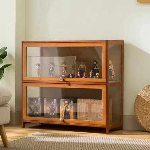 Vitrine Standvitrine Highboard Große Vitrine Wohnzimmerschrank Bücherschrank Mehzweckschrank - Natürlicher viel Stauraum Modern Vintage