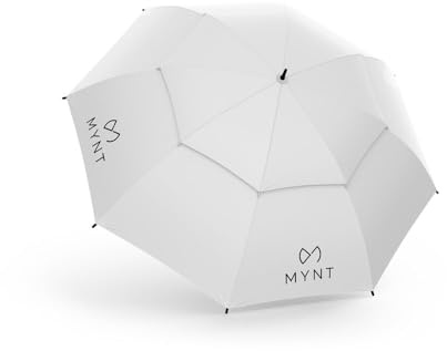 MYNT Pro Rain Automatik Golfschirm XXL (Ø 150cm) mit UV-Schutz | 60 Inch | Doppelbaldachin | Damen & Herren | Fiberglas | sturmfest | Regenschirm | groß