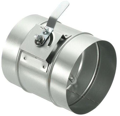 YOKIVE 5.9-inch HVAC Duct Manual Volume Backdraft Damper, Galvanized Iron Airflow Ducting Branch Vent Damper Air Control Valve with Adjustment Handle, Great for Range Hoods, HVAC