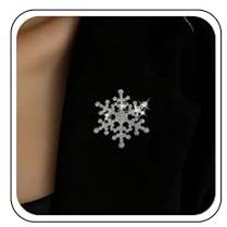 Yheakne Silber Schneeflocke Brosche Pin Anstecknadel Zink Strass Winter Weihnachten Cz Brosche Abzeichen Kleid Zubehör Schmuck Für Frauen