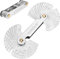 Szaboviktoria 52 Piezas Herramienta Medición Roscas Acero Inoxidable, Galgas de Roscas, Métrica 60° y Fraccional 55°, Calibre de Rosca Fina 0,25-6,0 mm y 4 G - 62 G