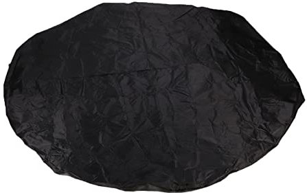 10 Ft Round Pool Cove, Portable Round Collapsible Pool Cover Protector with Oxford Cloth Material and Drawstring Design for Above Ground Pools, Bathing Tub (Black)