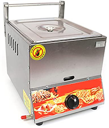 HMASNSEIY Friteuse à gaz, friteuse Professionnelle au GPL avec Panier et Couvercle, friteuse à gaz Professionnelle de comptoir, friteuse à Poulet et Frites pour la Cuisine à Domicile