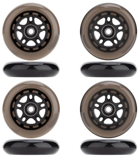 WSDAV 85A Inline Skate Rollen (8er-Pack) - Indoor/Outdoor Hockey Rollen mit ABEC-9 Lagern & schwimmenden Spacern Outdoor & Indoor Ersatzrollen,Blace,76MM