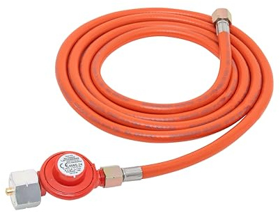 Rothenberger Industrial Set Propan-Konstantregler 4 bar mit Propangasschlauchleitung 2,5m für Anwärmbrenner, Abflammgeräte, Unkrautvernichter mit 3/8“ Anschluss, 5- & 11kg-Flaschen