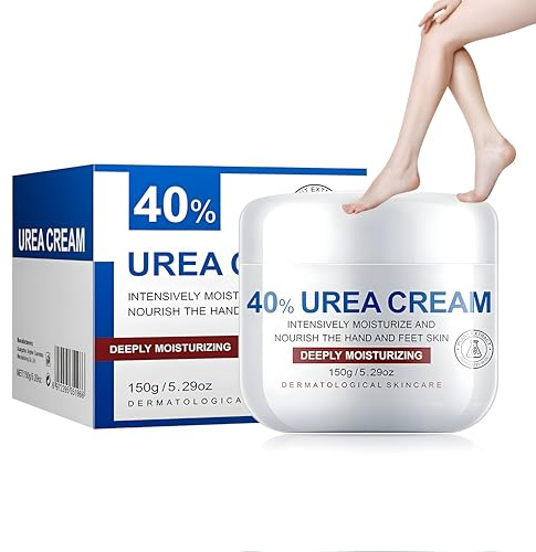 Crema Piedi Urea 40%,150g,Crema Piedi Secchi Screpolati,Cream Foot Urea,Trattamento Per Talloni Screpolati,Ammorbidimento Dei Calli E Cura,Per Foot,Mani,Talloni,Gomiti,Unghie E Ginocchia