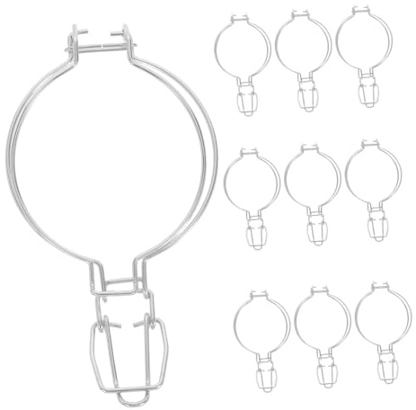 ROMISBABA 10pcs Stainless Steel Jar Fixing Buckles Wire Clamps for Airtight Sealing Glass Jars Easy Operation Replacement Fastening Rings