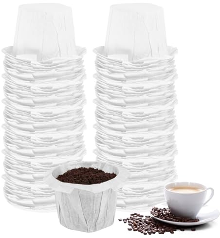 Coffee Filter Papers 100 Count, Paper Coffee Filters, Disposable Basket Coffee Filter Paper, 1-4 Cup Coffee Filters Fits Drip and Pour-Over Coffee Makers(White)