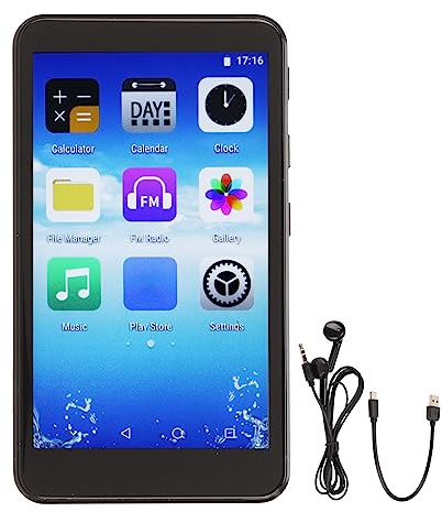 KIMISS Lecteur WiFi MP4 avec écran Tactile, Contrôle Vocal, Réduction du Bruit, Enregistreur Vocal et Affichage IPS - Lecteur Médiatique HD Portable avec Haut-Parleur intégré (Anglais, Quad Core 8GB)
