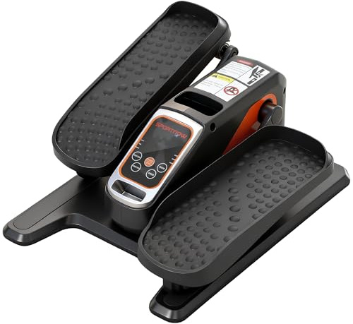 SPORTNOW Mini Ellipsentrainer für Zuhause Untertisch Elektrischer Crosstrainer mit Fernbedienung LED-Display 12 Geschwindigkeiten Auto- und manuellen Modi Leise Tragbar Pedaltrainer für Senioren Büro