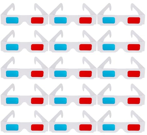 Kisangel Gafas 3D de Papel Anaglifo Rojo y Azul 200 Unidades Gafas para Películas 3D Ligeras y Compatibles para Cine Festivales y Eventos de Entretenimiento